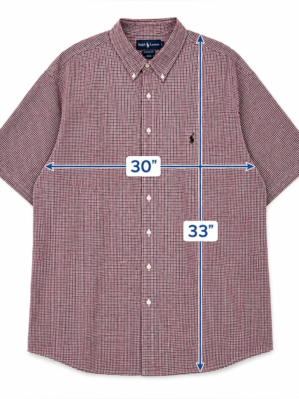 Ralph Lauren Classic Fit 3XB Big Red Check Button Front Short Sleeve Shirt - Picture 5 of 10